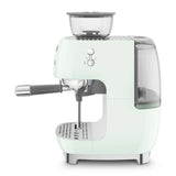 Espresso coffee machine Retro-style Pastel green Glossy