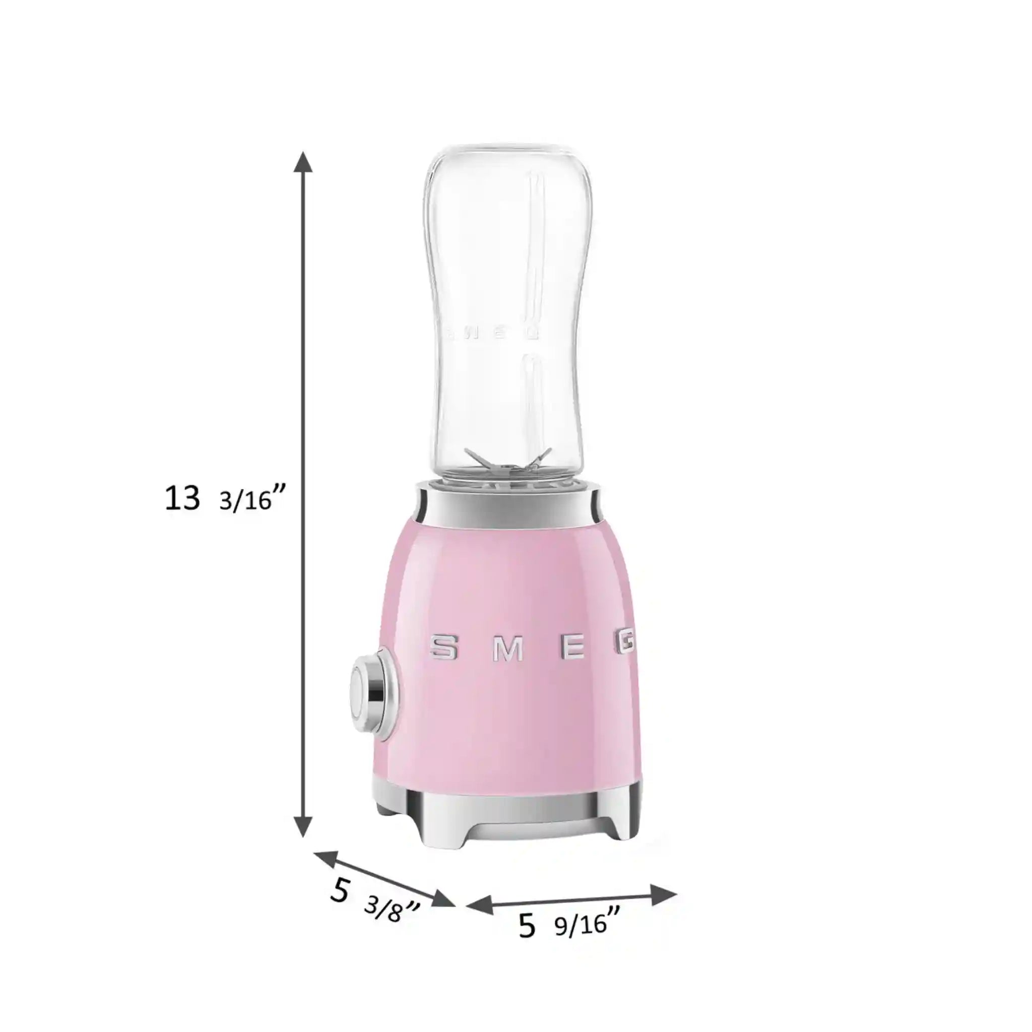 Personal Blender with 2 Travel Bottles - Retro-Style Pink